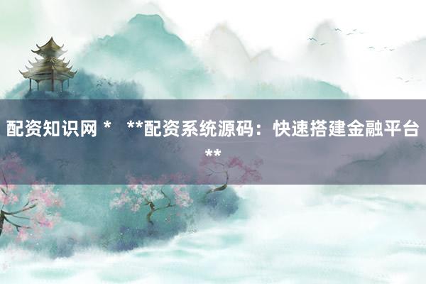配资知识网 *   **配资系统源码：快速搭建金融平台**