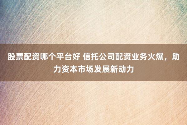 股票配资哪个平台好 信托公司配资业务火爆，助力资本市场发展新动力