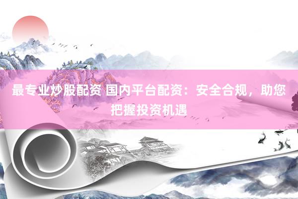最专业炒股配资 国内平台配资：安全合规，助您把握投资机遇